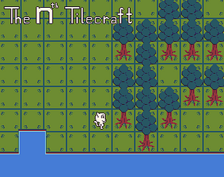 A white cat in the middle of a foresty area